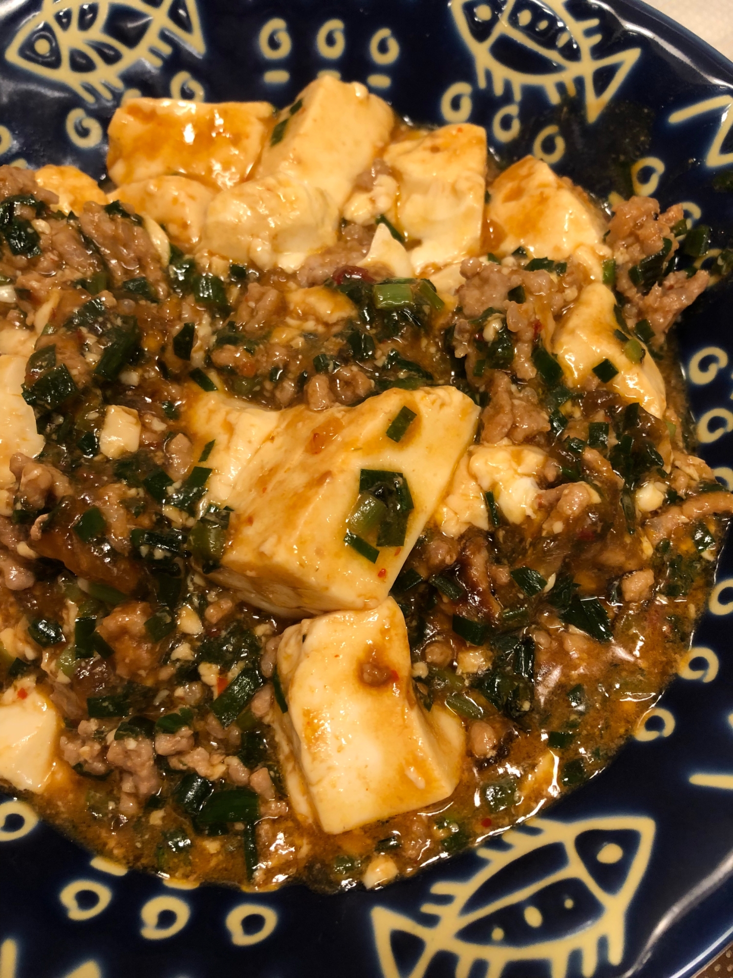 赤だし味噌のコク♪ニラで麻婆豆腐^_^