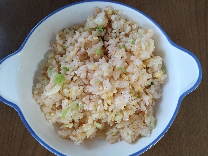 明太子チャーハン、冷凍薬味野菜で簡単に♪