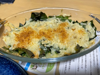 ほうれん草入れて作りました