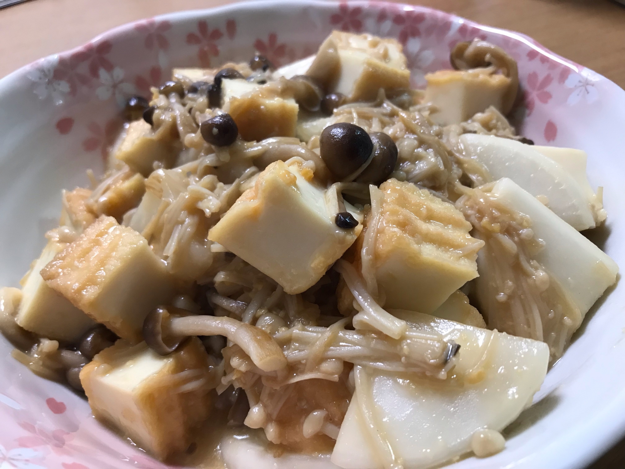 かぶと厚揚げの甘〜い味噌炒め(七味で甘辛OK)