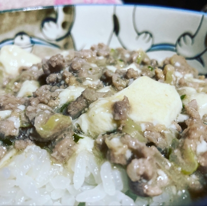 塩麻婆豆腐です☆にんにくと胡椒でパンチを効かせて♪