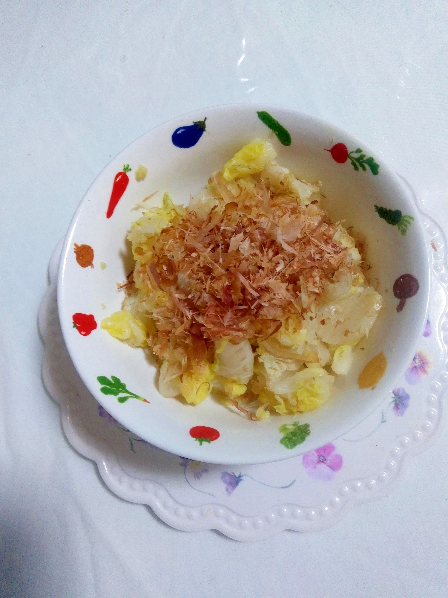 後１品！白菜のおひたし～生姜醬油かけ