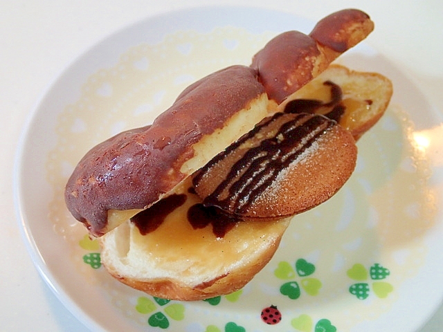 ピーナツクリームとチョコクッキーのツイストドーナツ