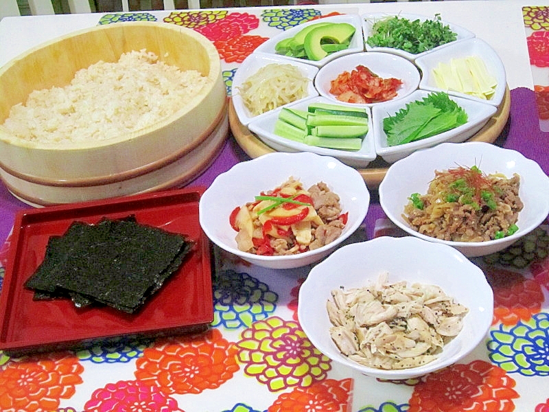 組み合わせ自由自在 無国籍手巻き寿司 レシピ 作り方 By あしかーさん 楽天レシピ