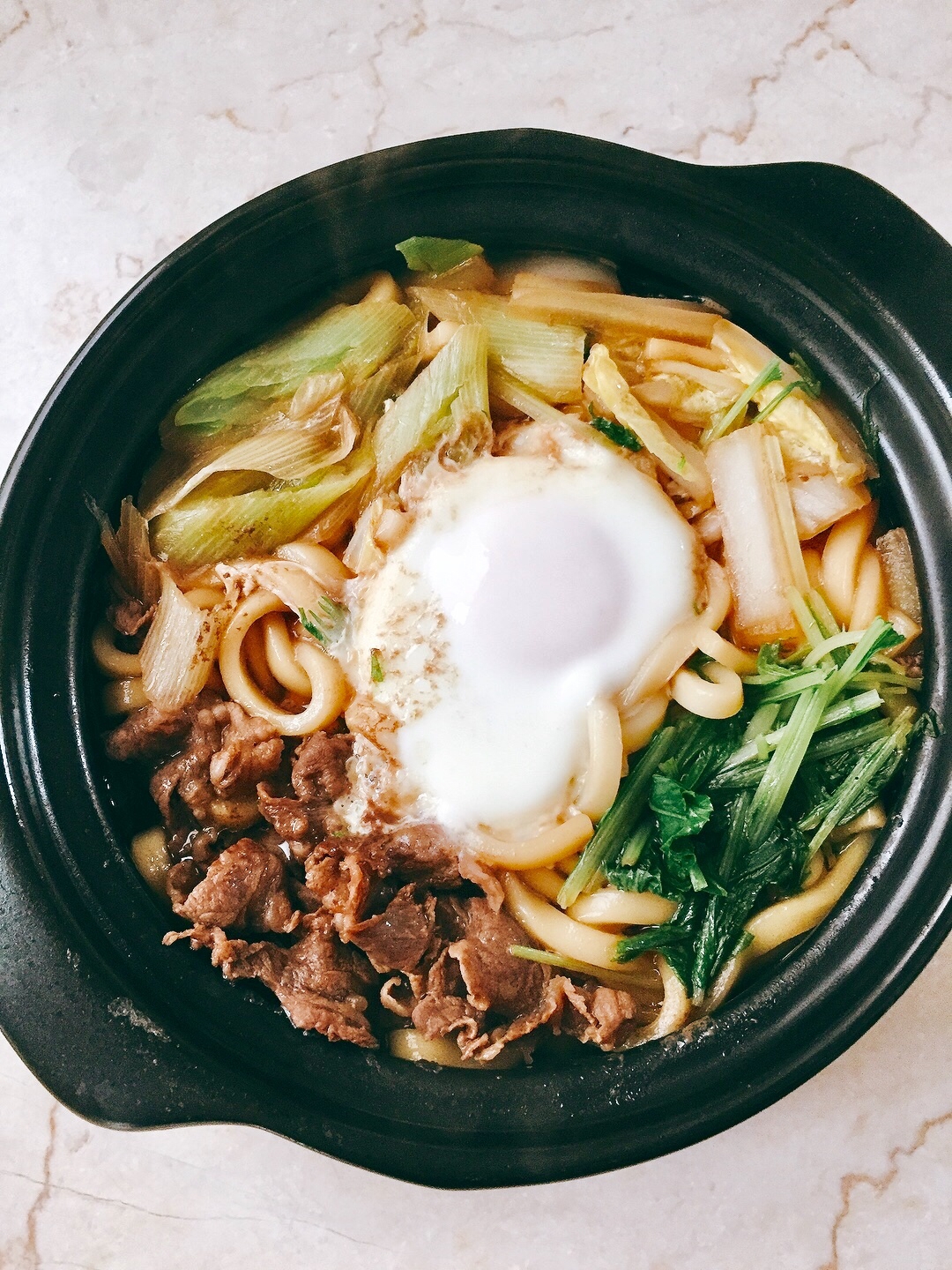 すき焼き風鍋焼きうどん★1人ごはんにぴったり〜5〜