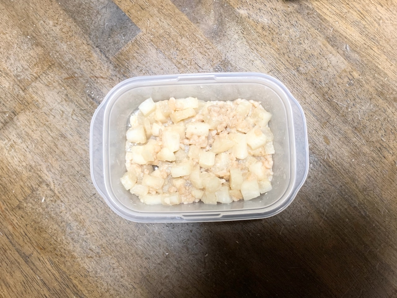 大根レシピ 大根と鶏ひき肉の味噌炒め