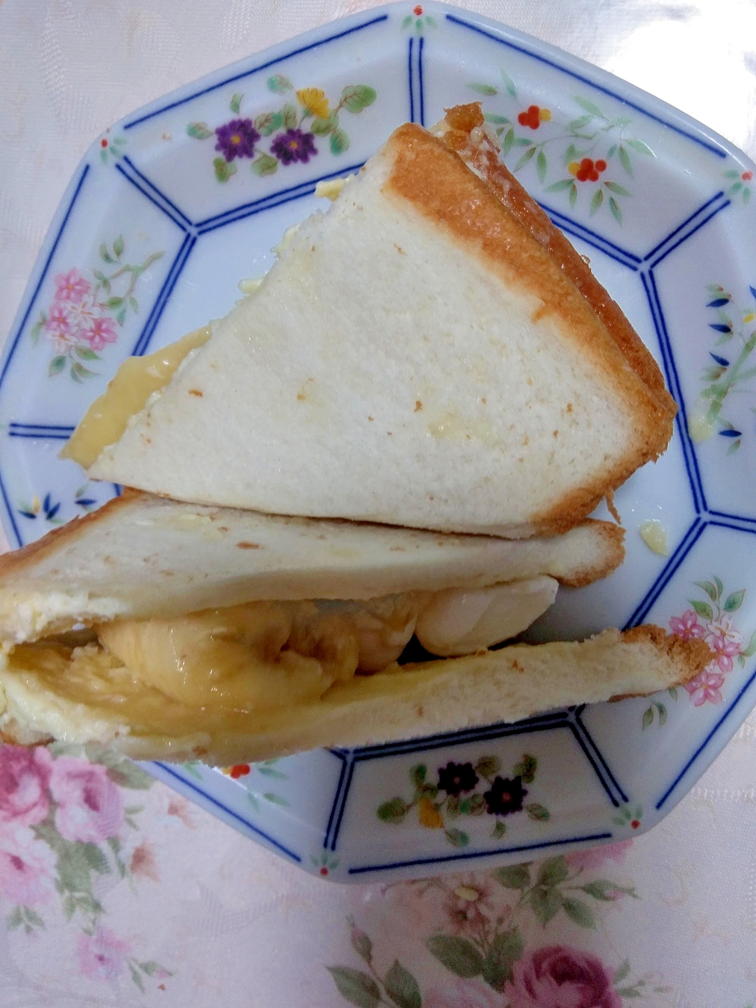 まったり!バナナとマシュマロサンド