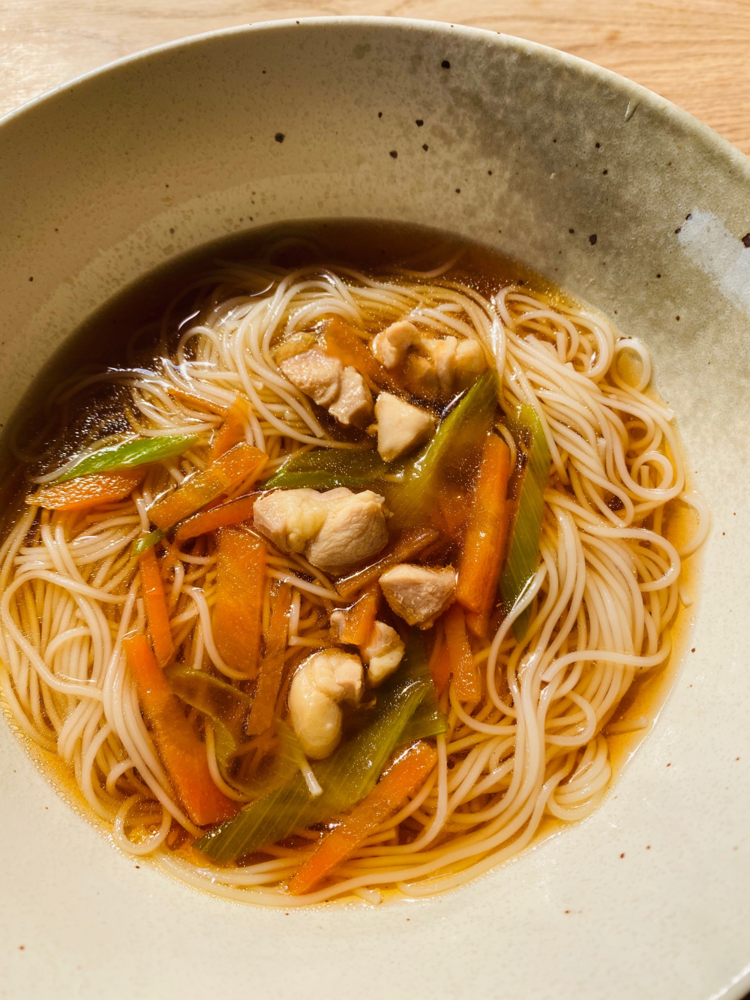 朝から　手早くにゅうめん