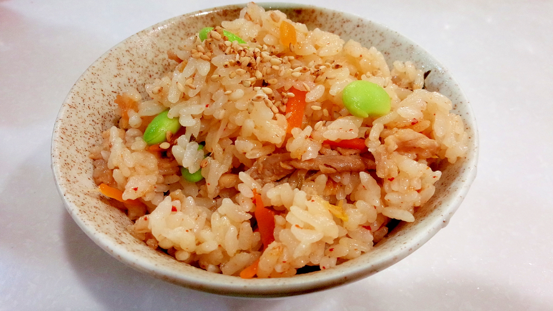 簡単！子供でも食べれる辛さのキムチご飯☆