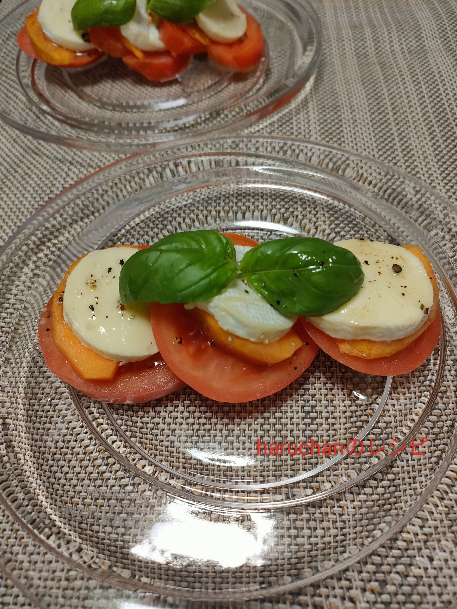 トマト柿ミニブリーのアマニオイルカプレーゼ