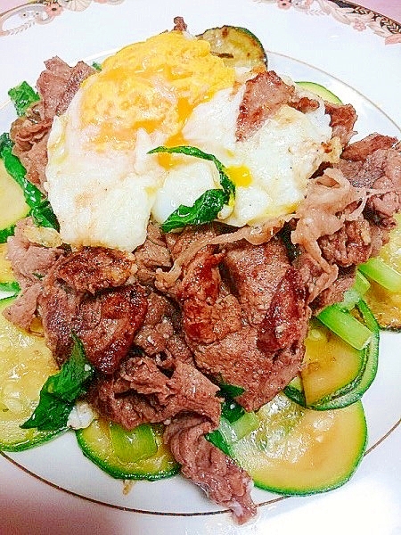 ズッキーニ＆牛肉！