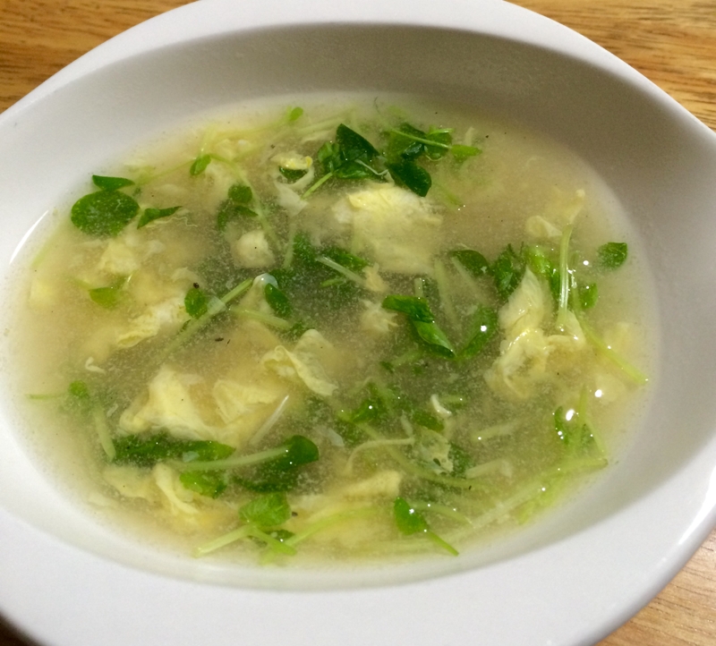 エコな豆苗の中華スープ