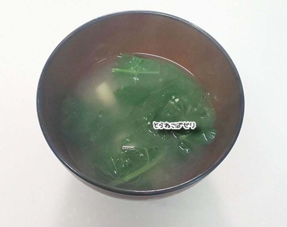 大根葉のお味噌汁(間引き菜)