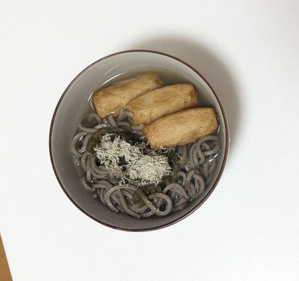天かすとお餅で蕎麦