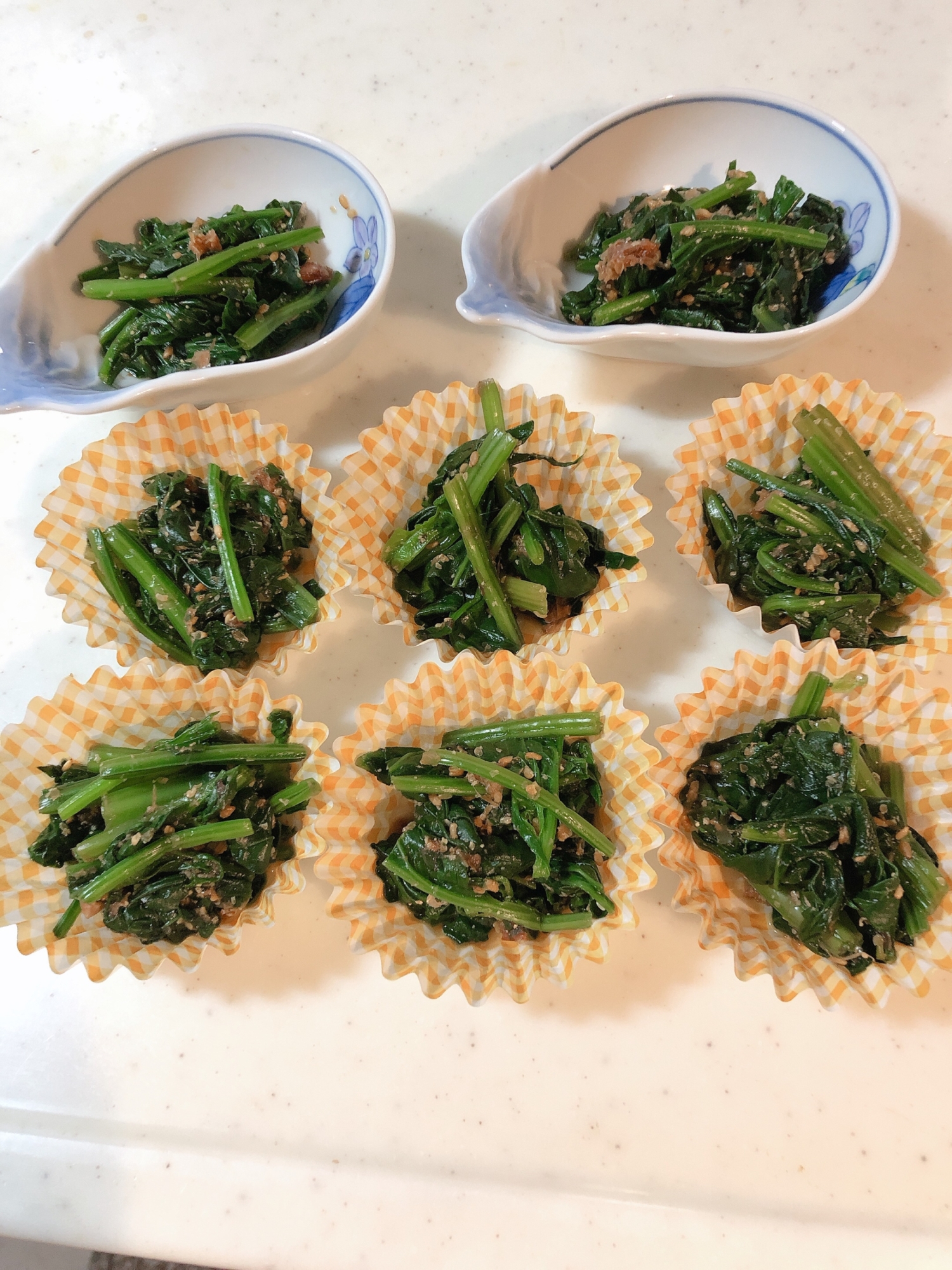 電子レンジでほうれん草のお浸し作り置き