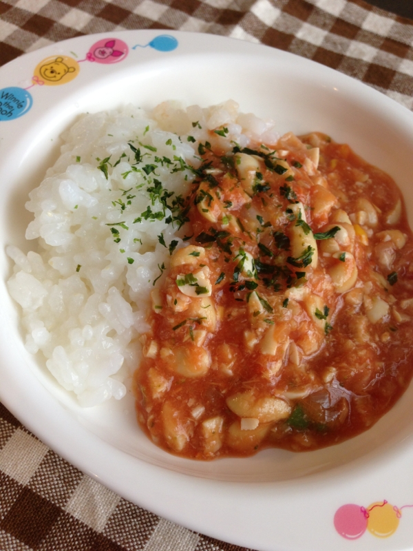 大豆とツナのトマト煮込み＊離乳食