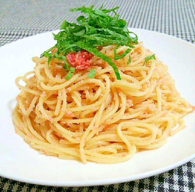 昆布茶でたらこのスパゲティ