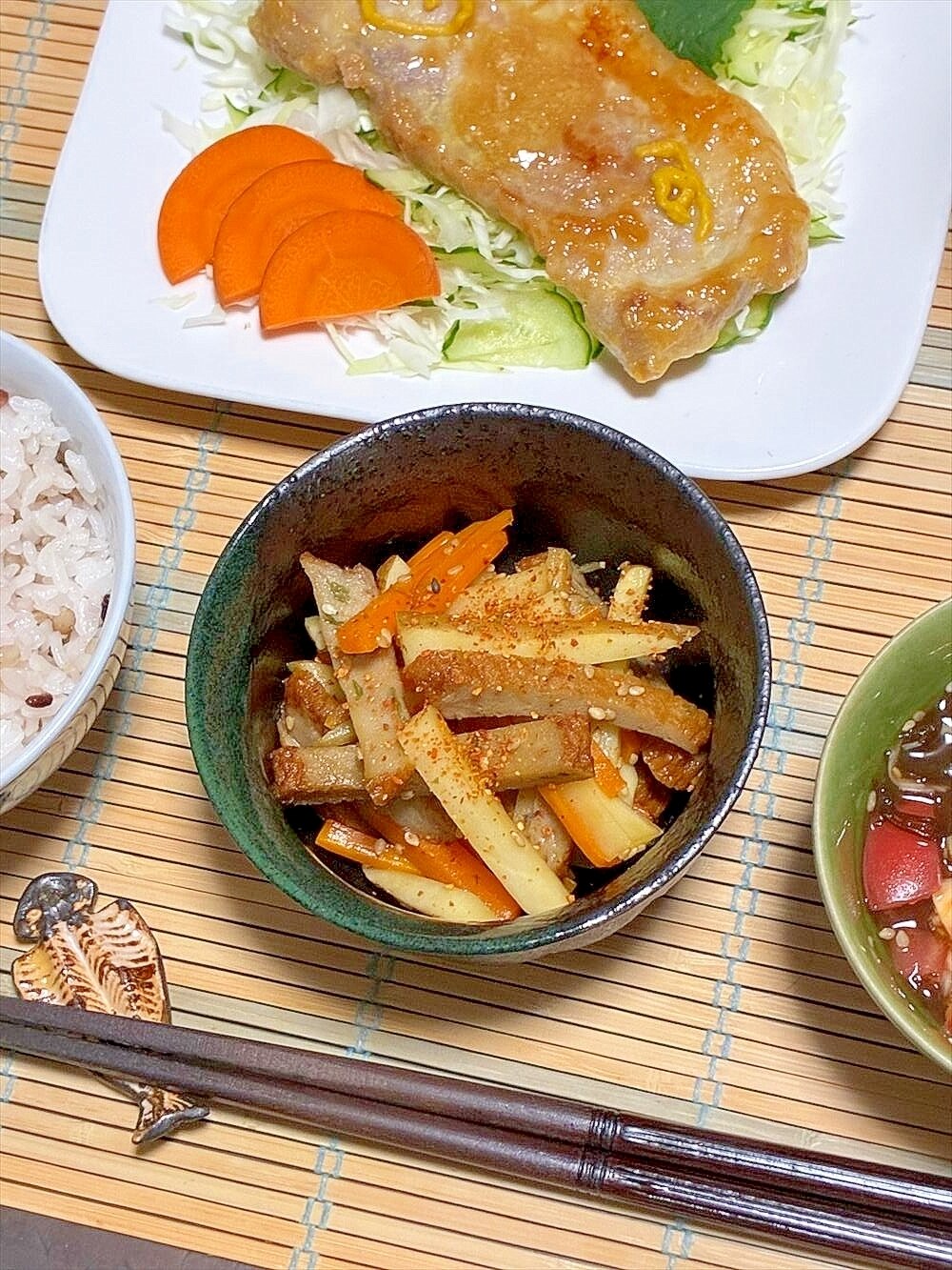 あじ天でにんじんとじゃがいものちょいカリきんぴら♪ レシピ・作り方