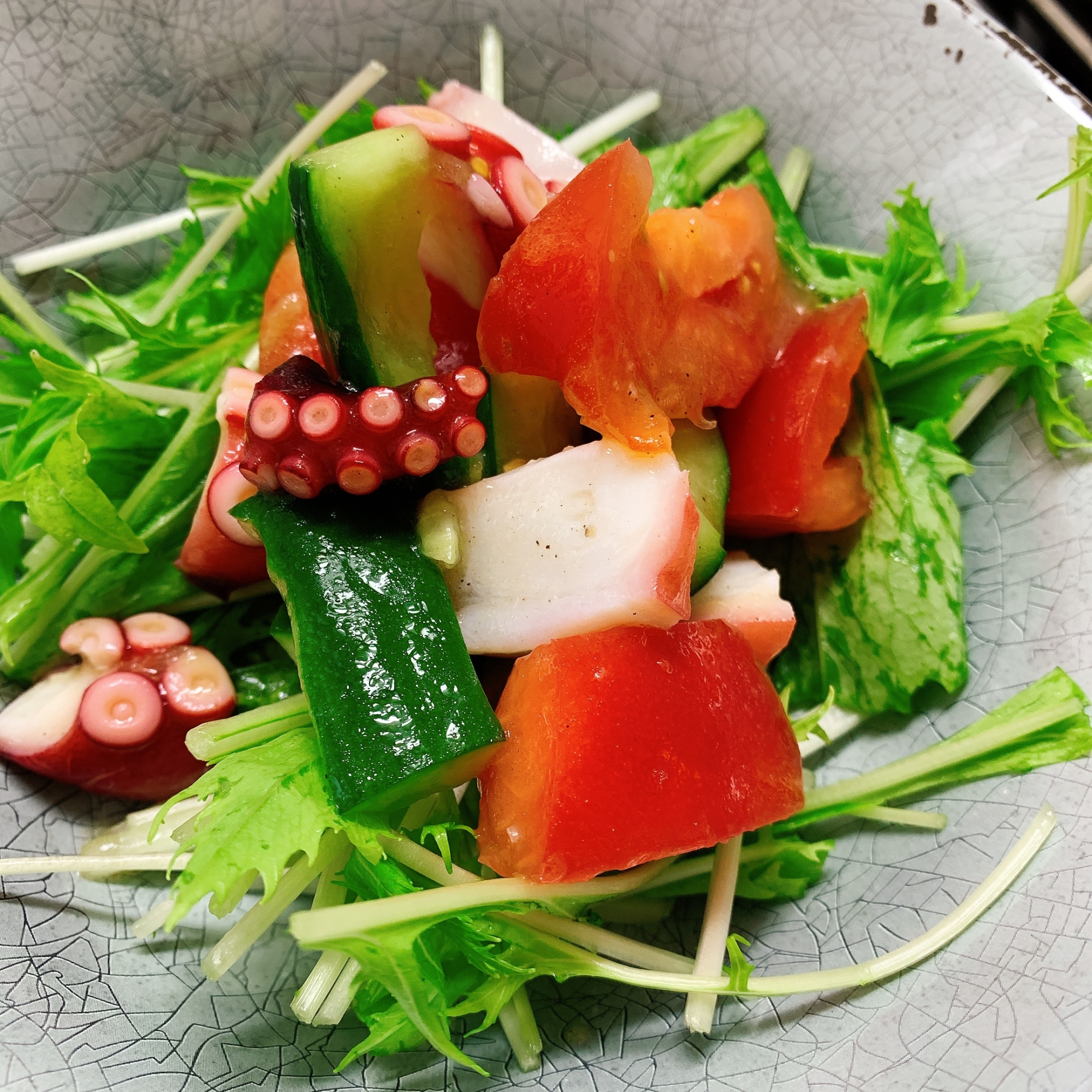 地中海式☆タコと夏野菜のマリネ