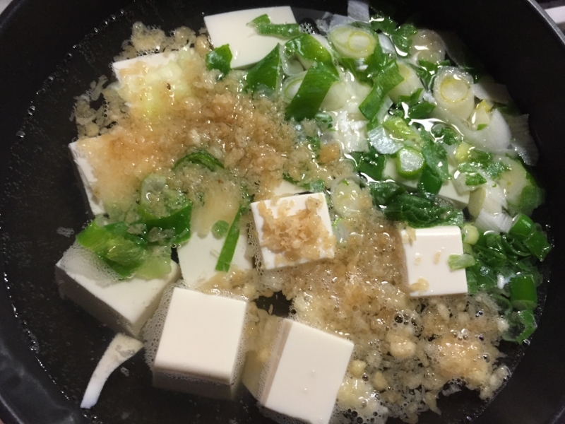 まるでうどん(*^^*)天かす湯豆腐