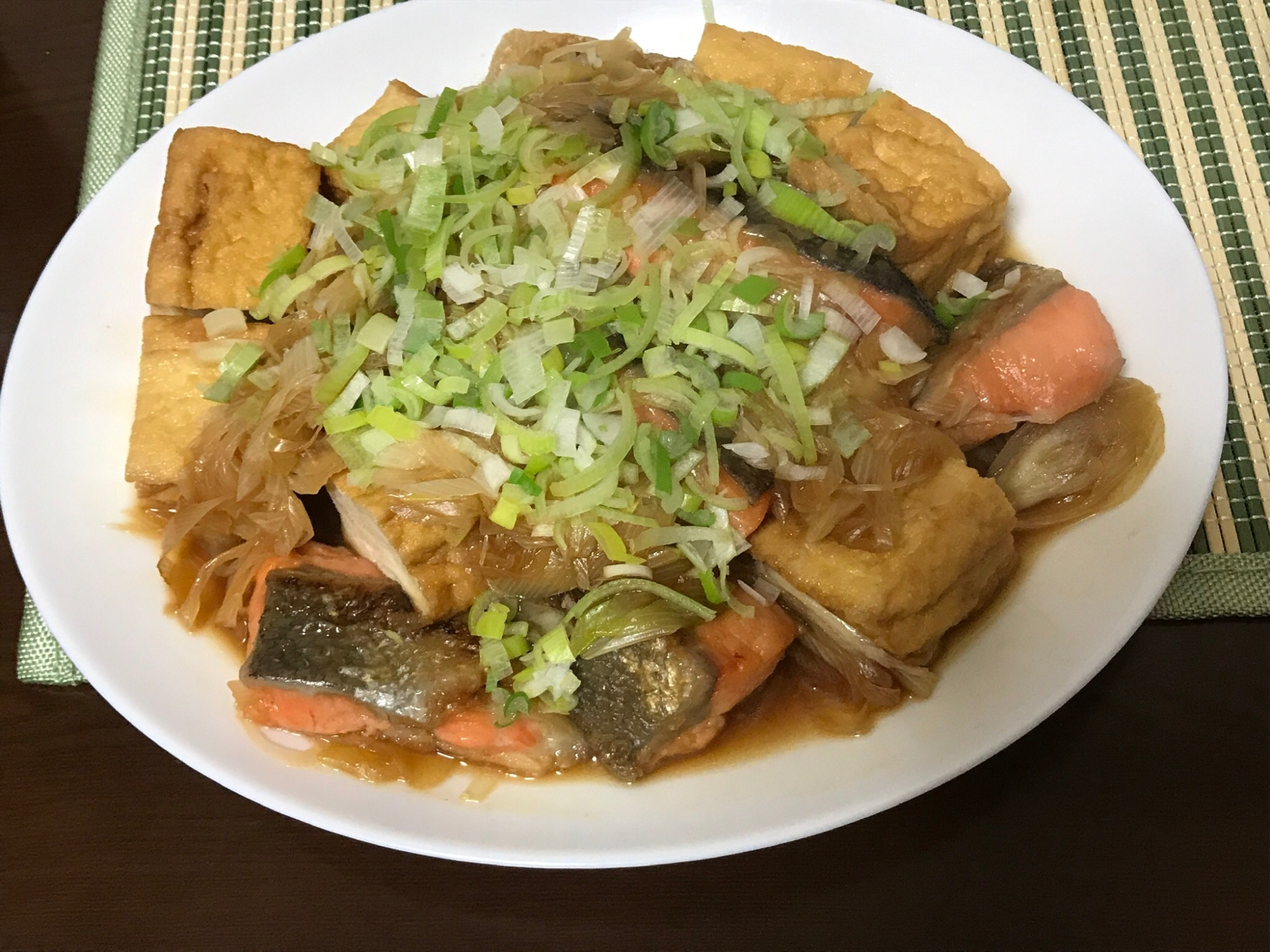 ☆除脂肪ダイエット☆鮭と厚揚げの照り焼き