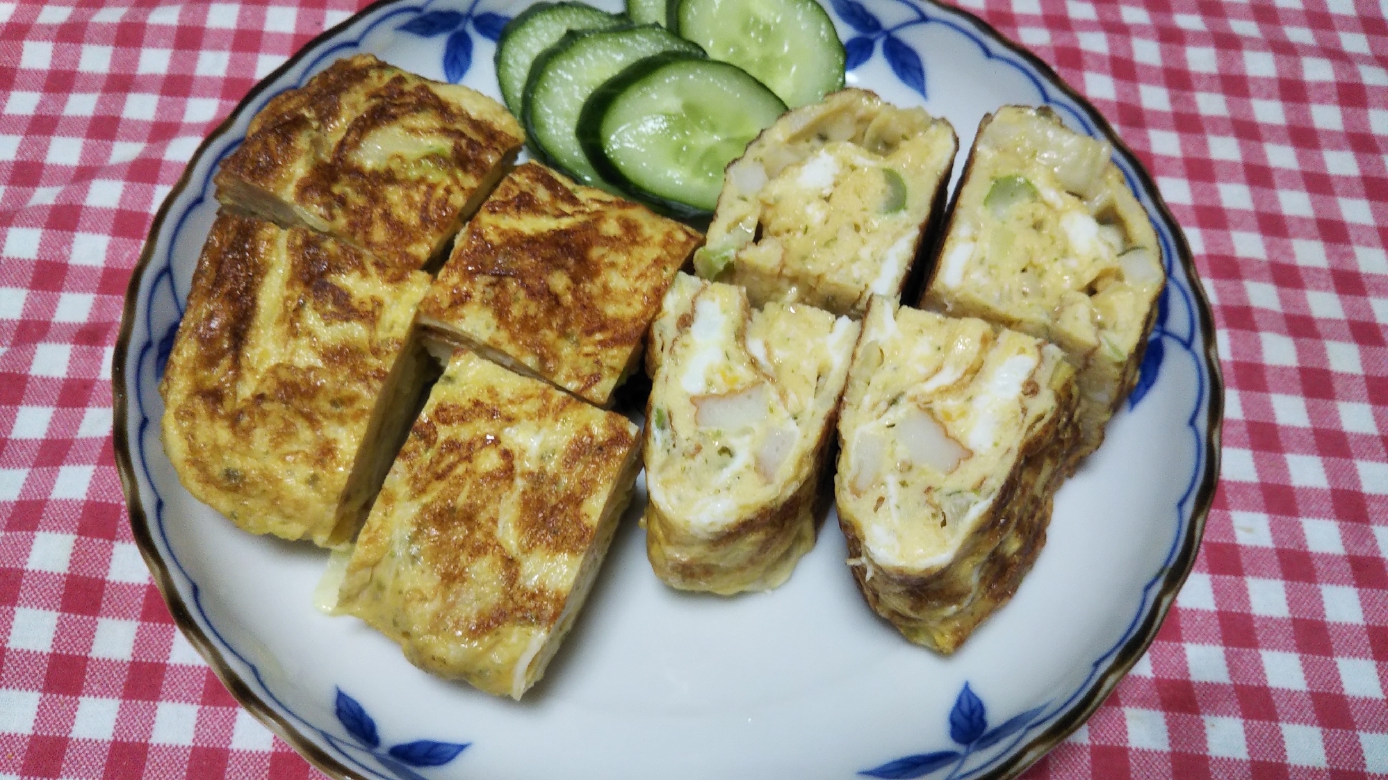竹輪と長ねぎと青海苔の卵焼き☆
