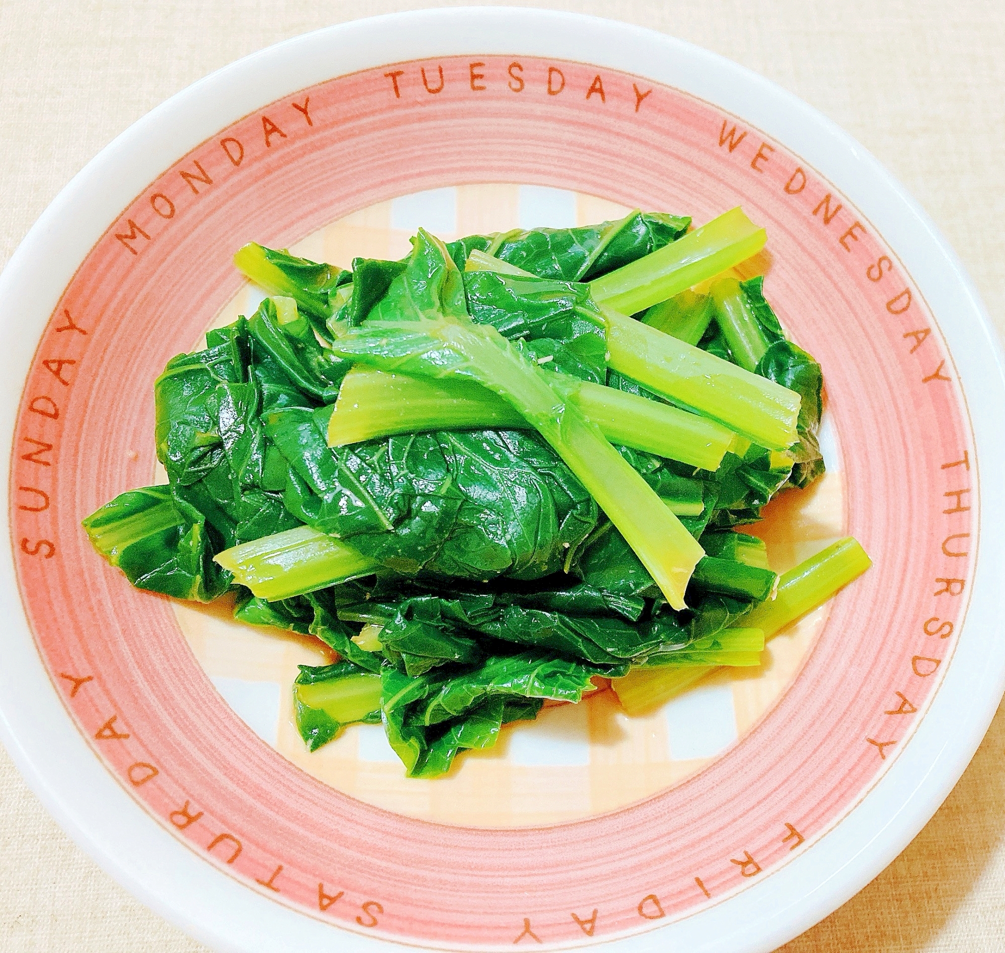 小松菜のわさび醤油和え