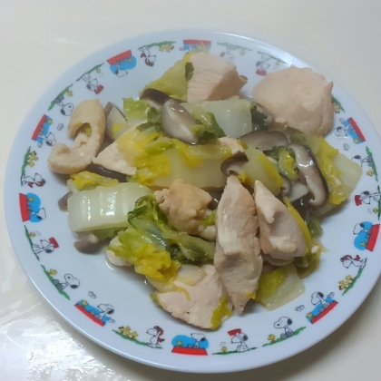 白菜と鶏むね肉としいたけの炒め物★