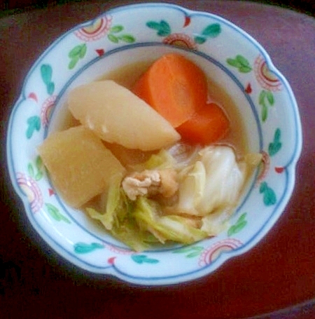 大根人参キャベツの煮もの