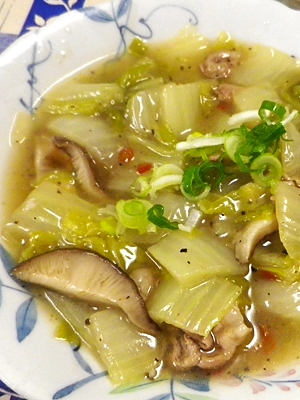 豚バラ白菜椎茸煮