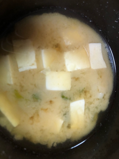 木綿豆腐の味噌汁