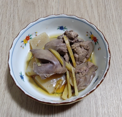 鶏ハツの甘辛煮