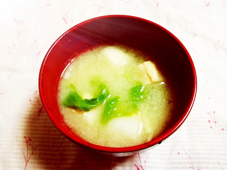 セロリとお麩のお味噌汁