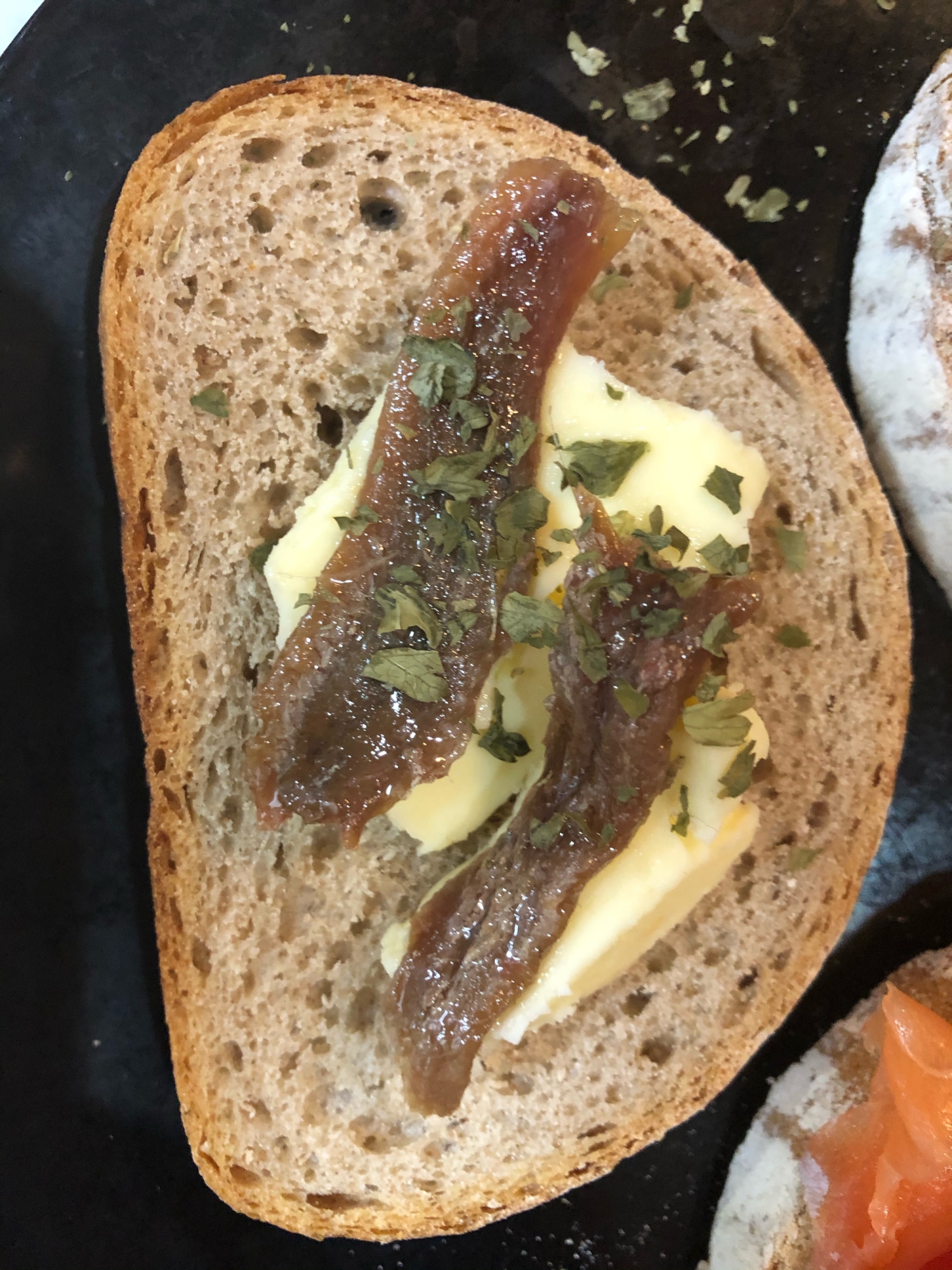 アンチョビバターのオープンサンド レシピ 作り方 By うーたま 楽天レシピ