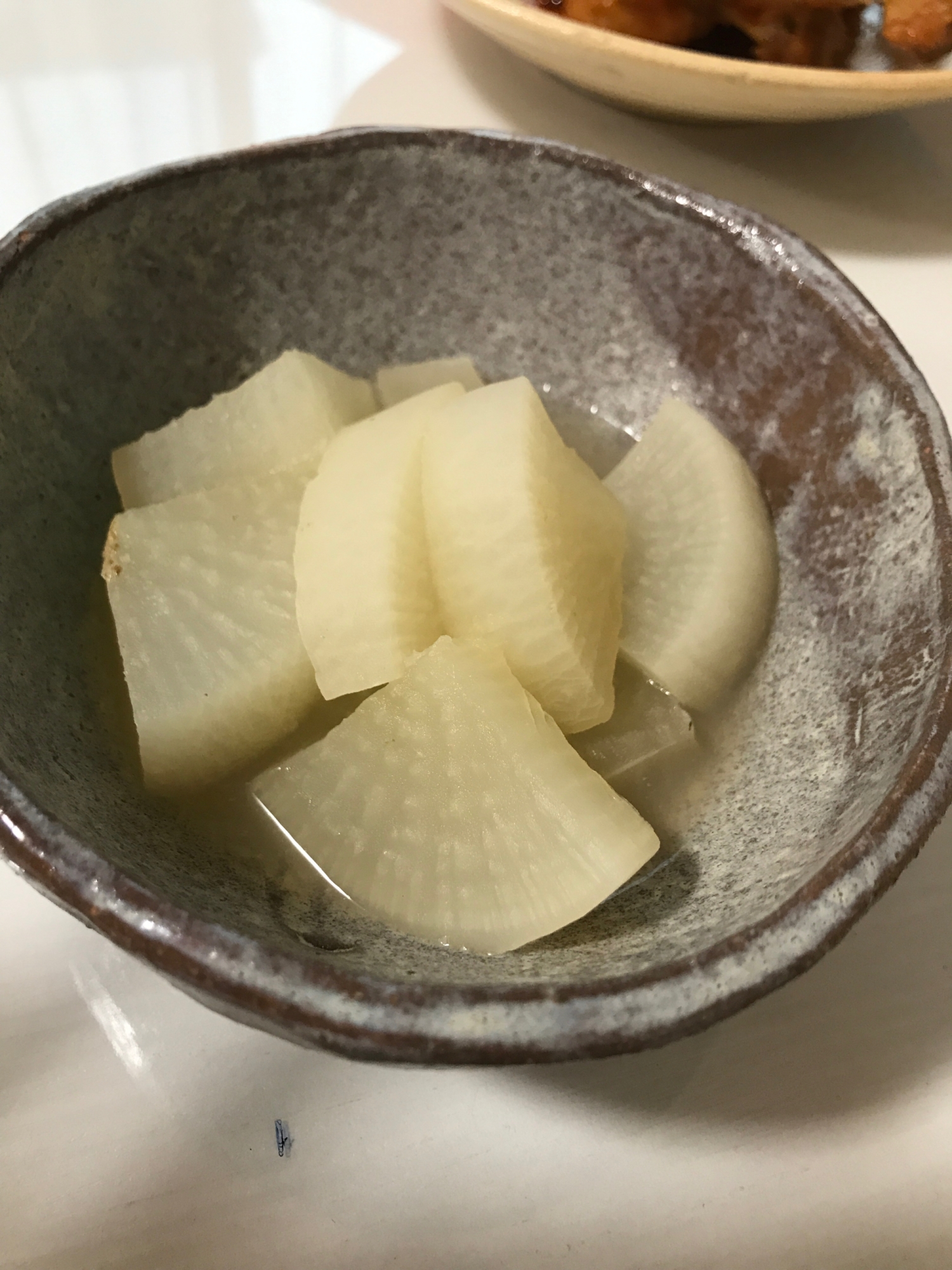 貝ひもの茹で汁を使った煮物