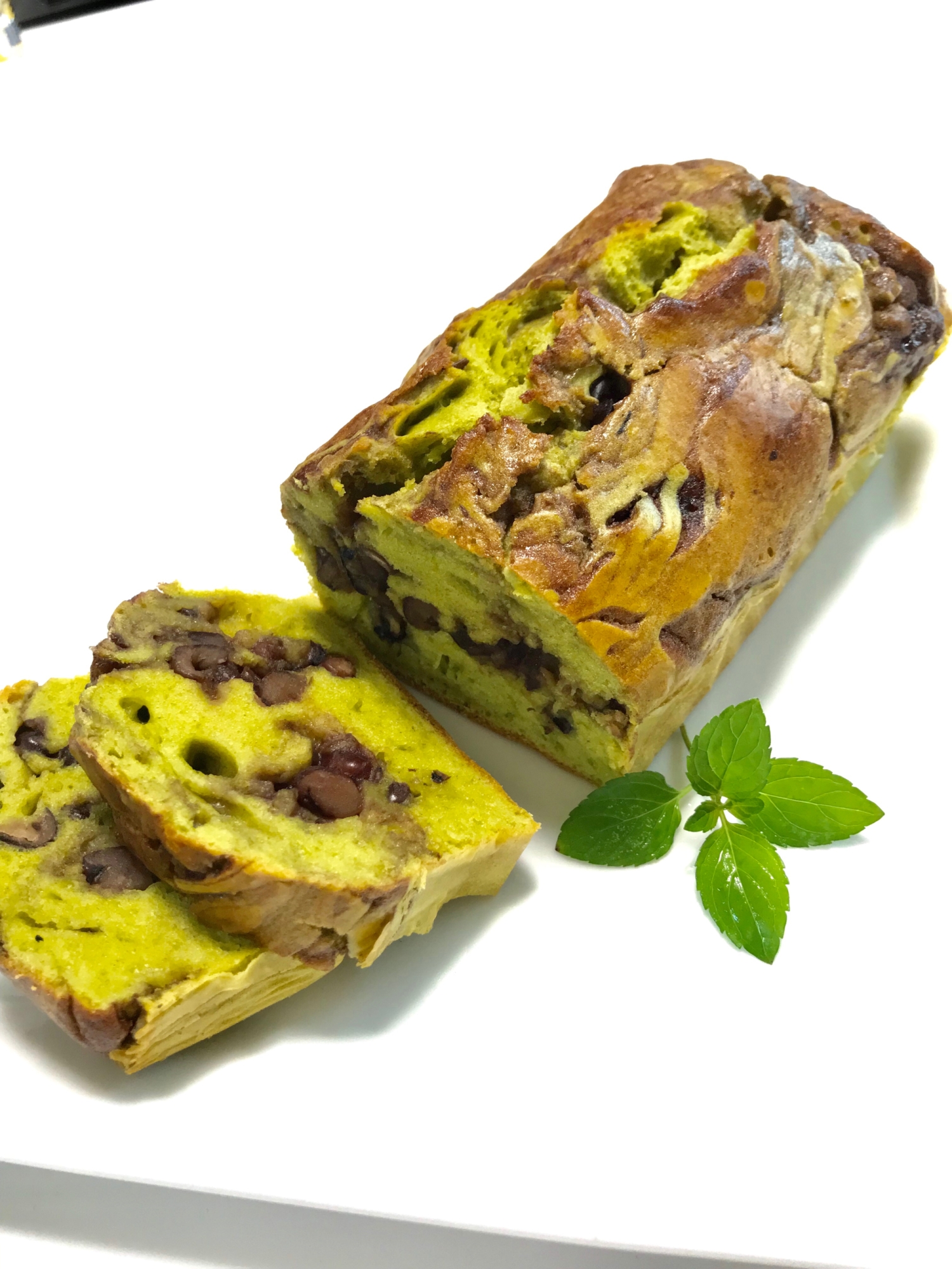 バター無くても大丈夫!抹茶とあずきのパウンドケーキ