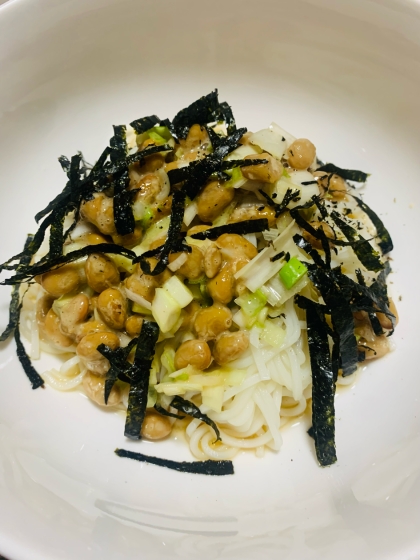 普通のそうめんに飽きたら♪ぶっかけ納豆そうめん