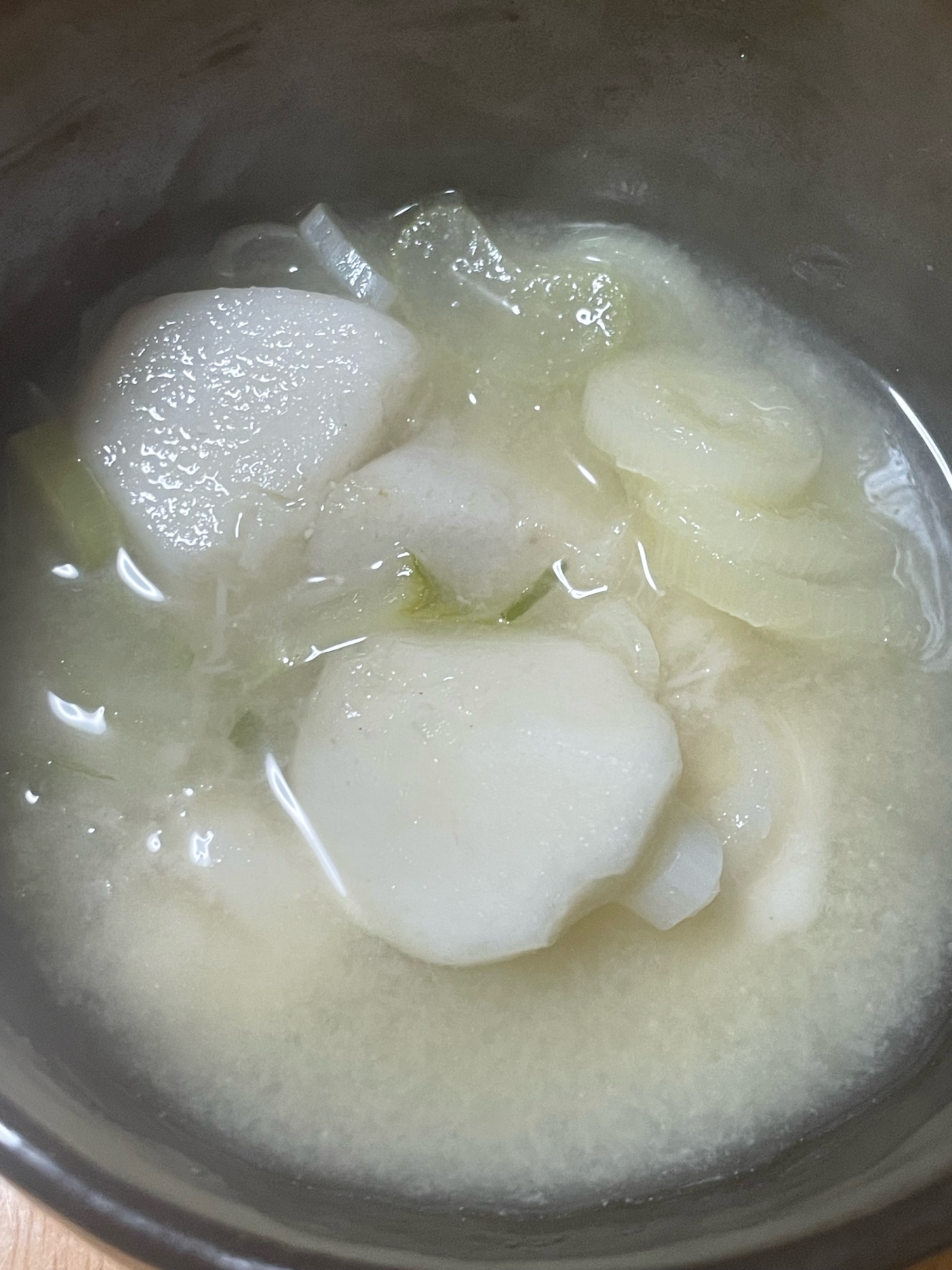 冷凍里芋の味噌汁