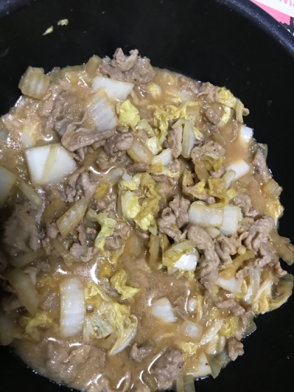 白菜と豚肉が沢山あったので作ってみました♩♬*゜美味しくできたので満足です◎簡単で材料も少ないのでこれからも作ろうと思います★