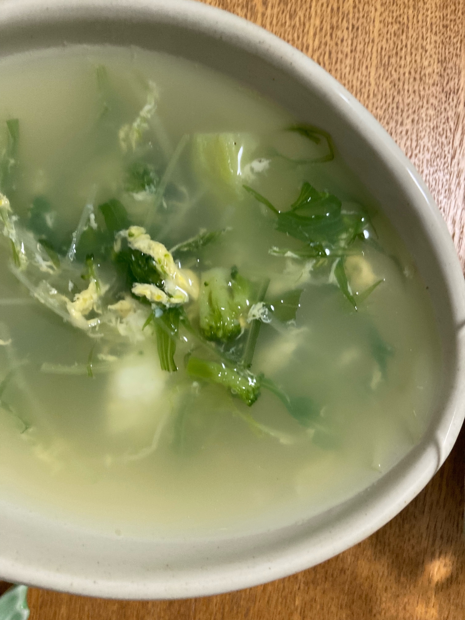 水菜の卵スープ