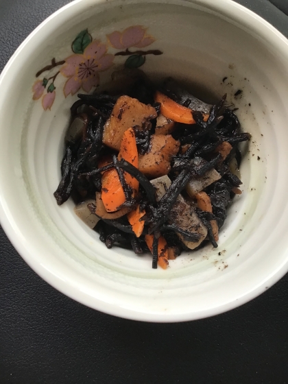 ひじき煮（余った具材で）