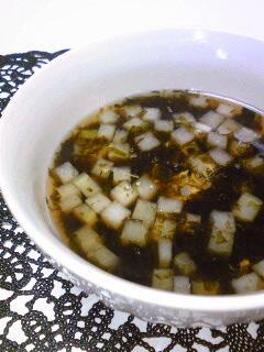 海苔と大根の生姜スープ