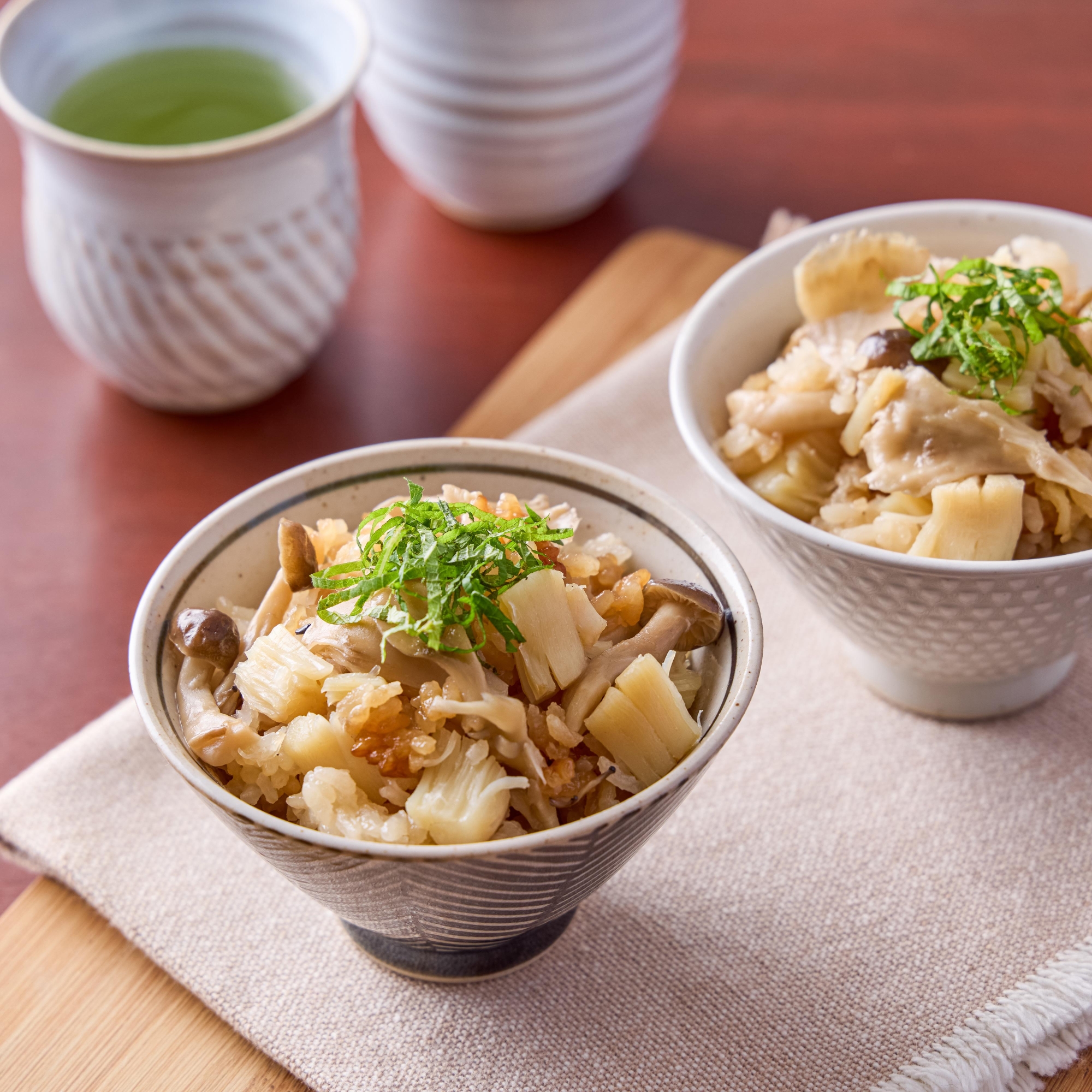 うま味たっぷり！ ホタテときのこの炊き込みご飯