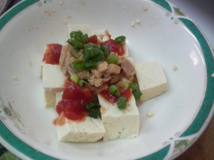 豆腐トマトの中華風ツナサラダ