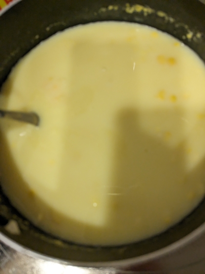 クリームコーン缶で本格的コーンスープ（あさくま風）