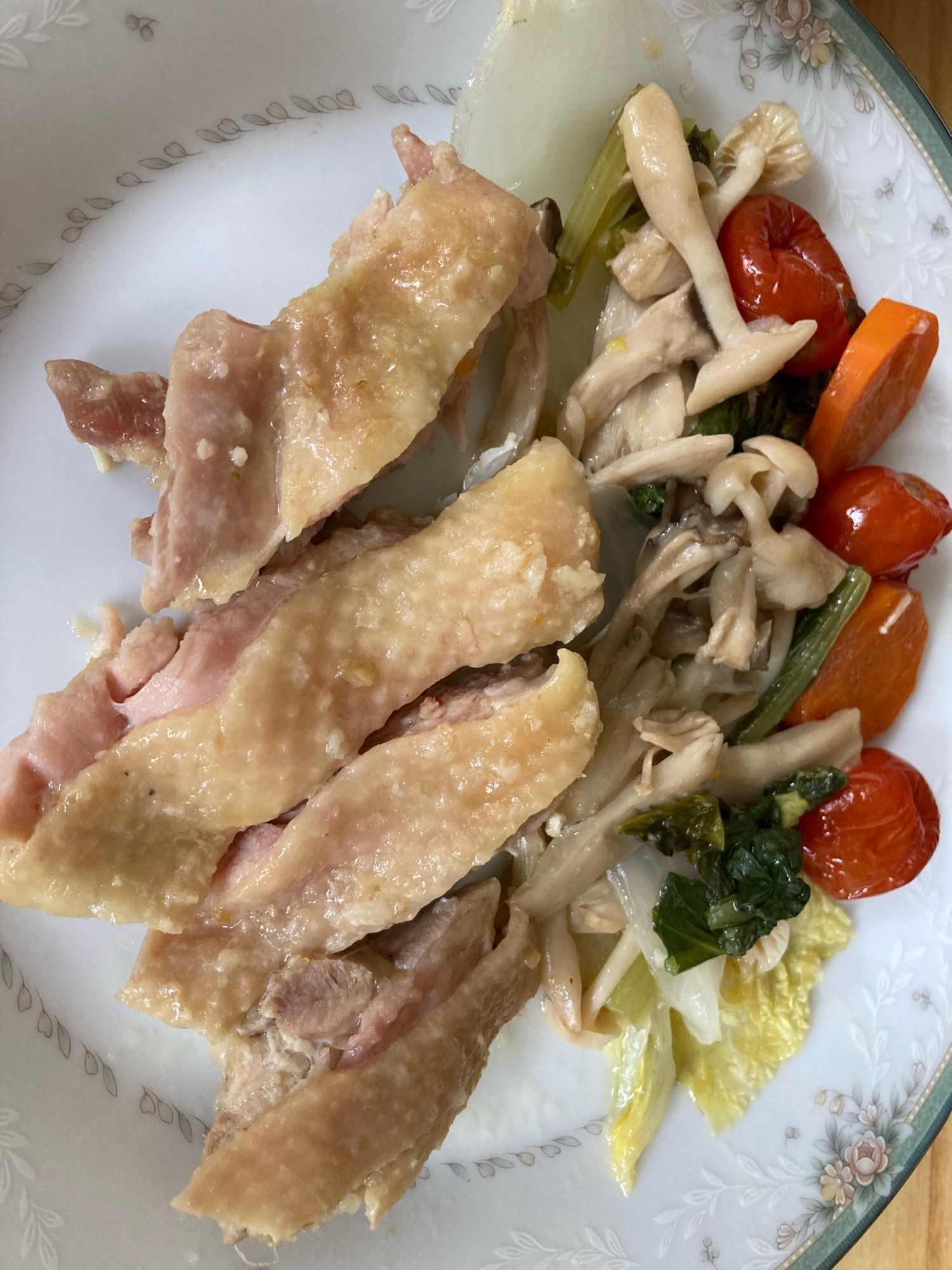 たっぷり蒸し鶏野菜