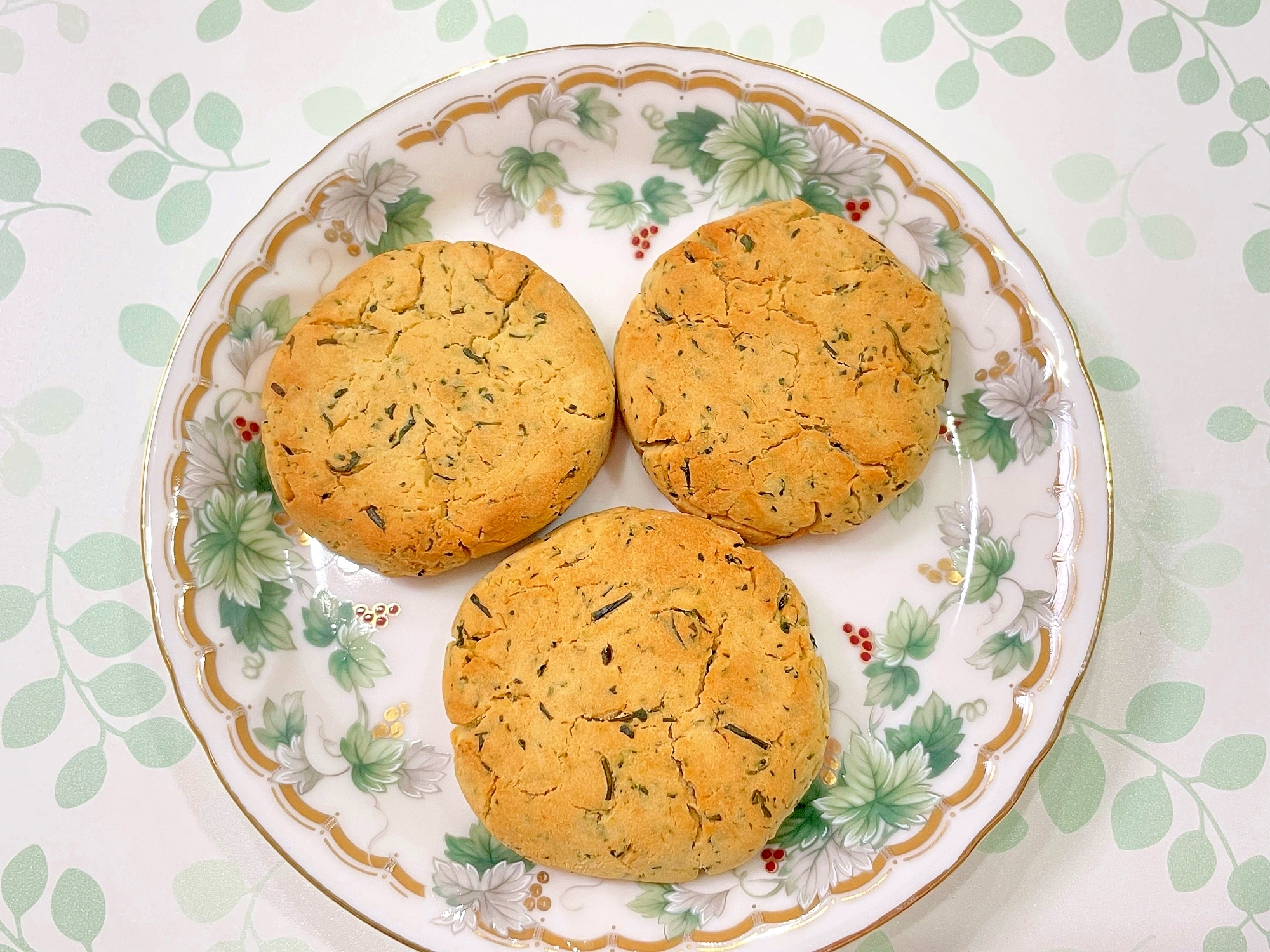 おからと緑茶のクッキー