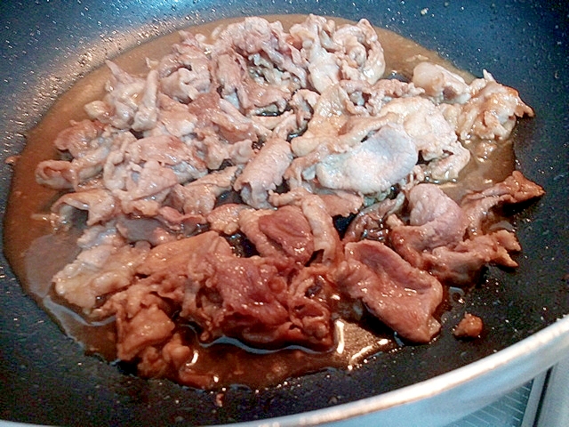 豚もも肉の甘辛炒め