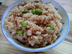 枝豆とシーチキンの炊き込みご飯