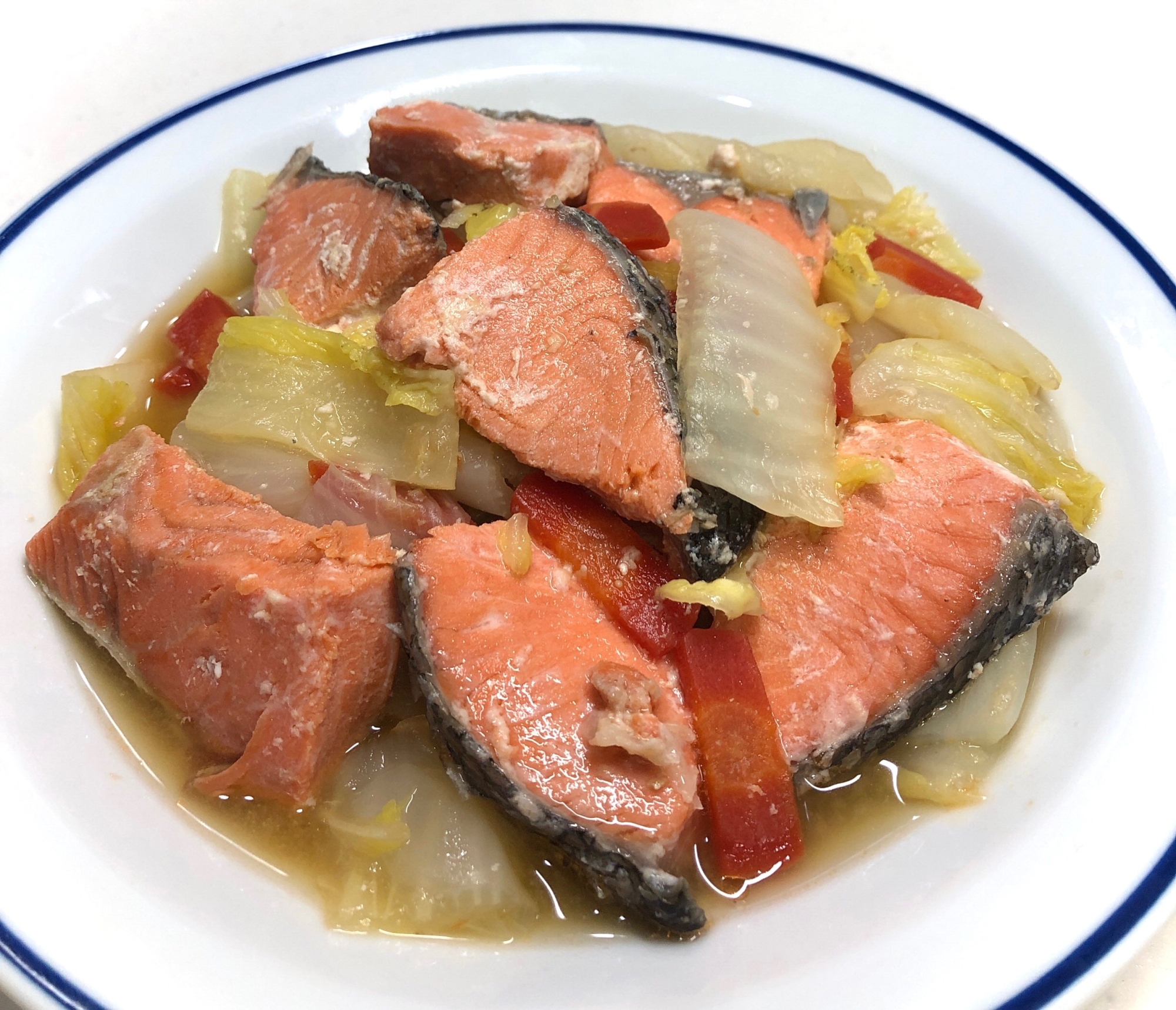 新巻鮭と白菜の煮物